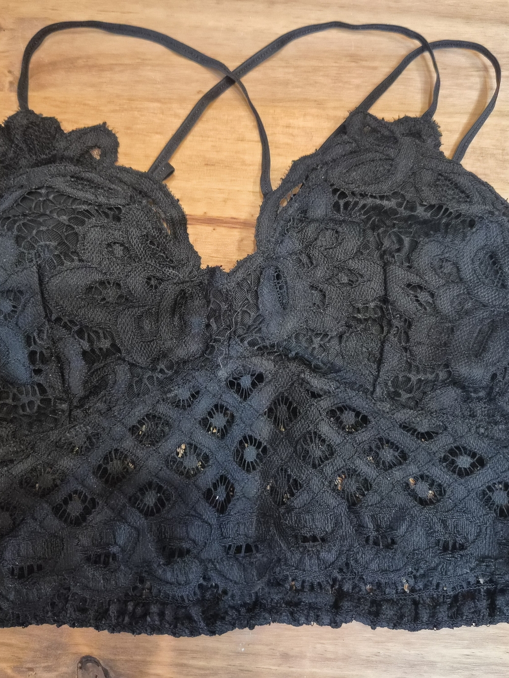 Lace Bralette Camisole - Black